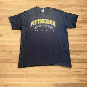 Vintage Pittsburgh Steelers Steel City Black Shirt Large